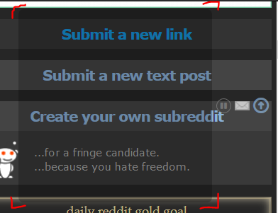 Reddit RES Better Wheel Browse