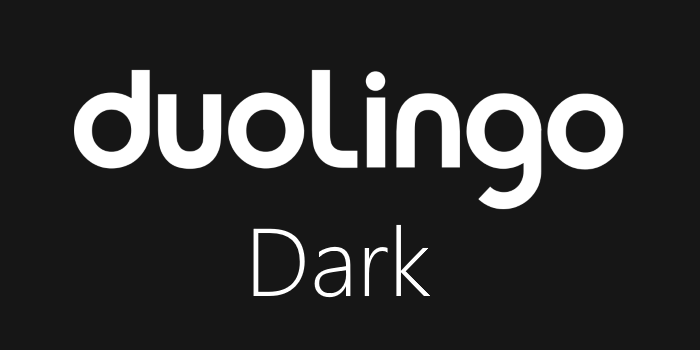 Duolingo Clean Dark
