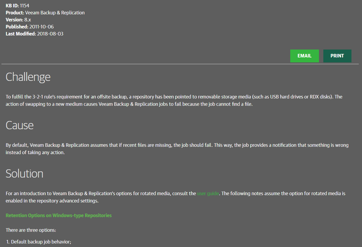 Veeam KB Articles