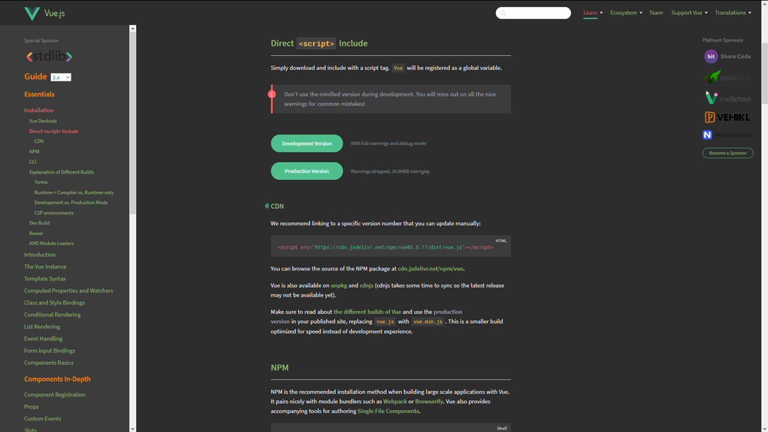 vue js - dark all pages