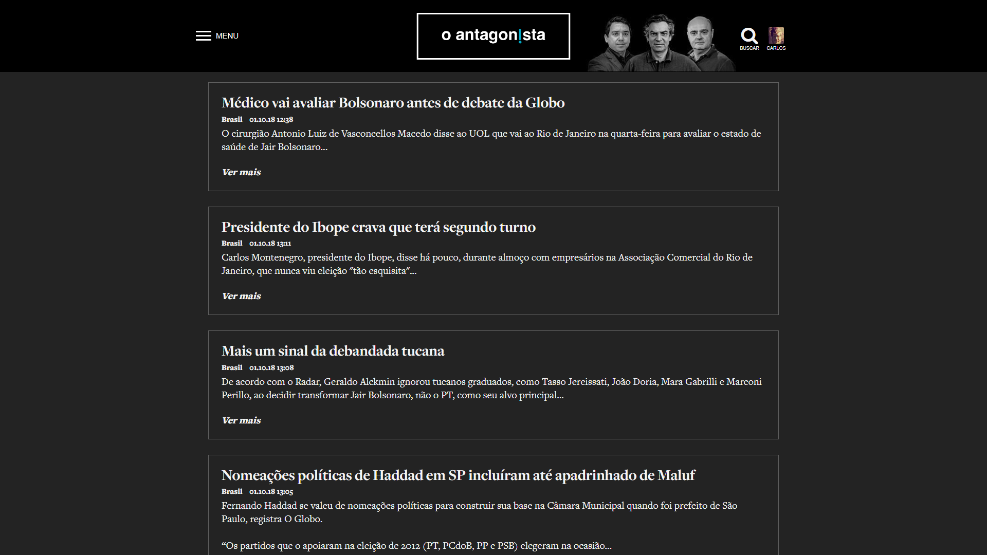 O Antagonista - Minimalist Dark