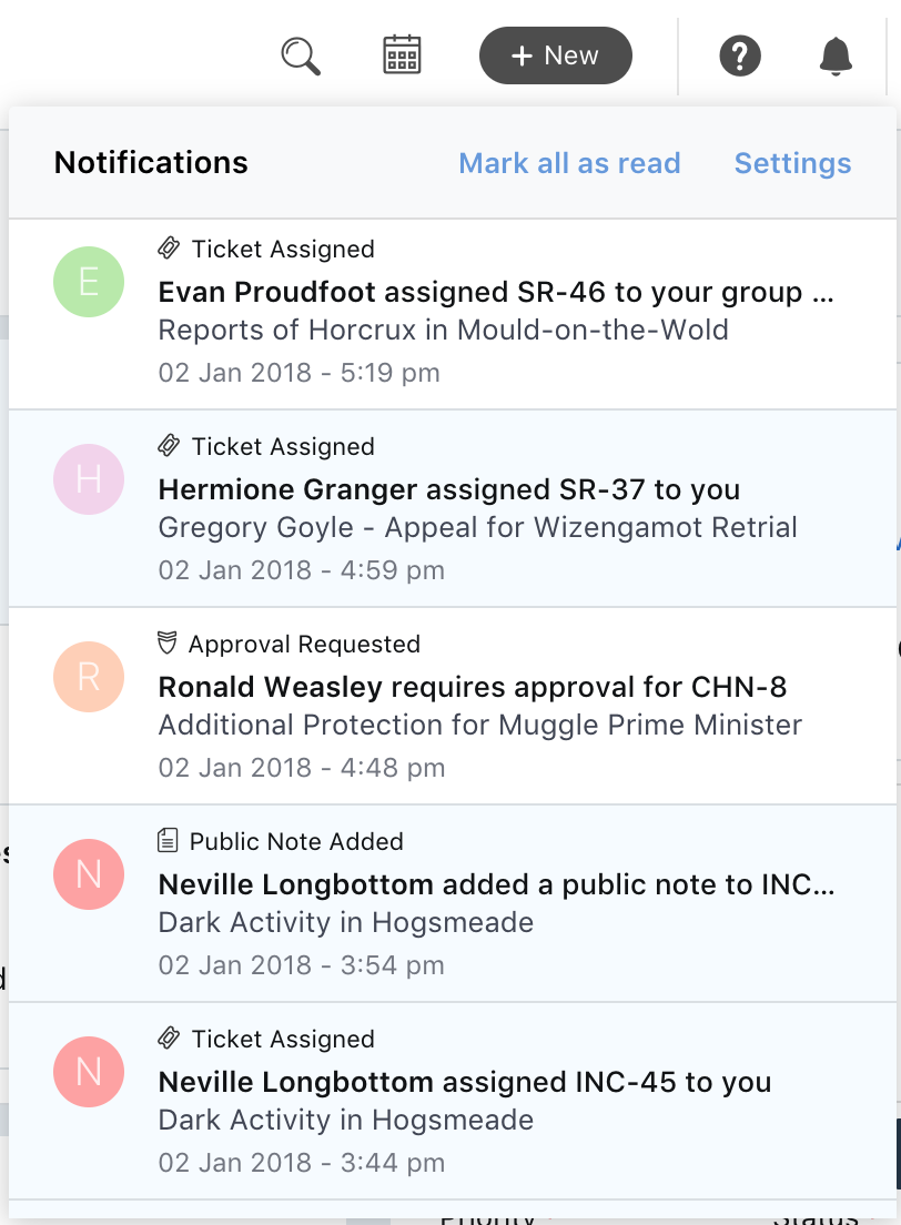 FreshService Notification Center Enhancement