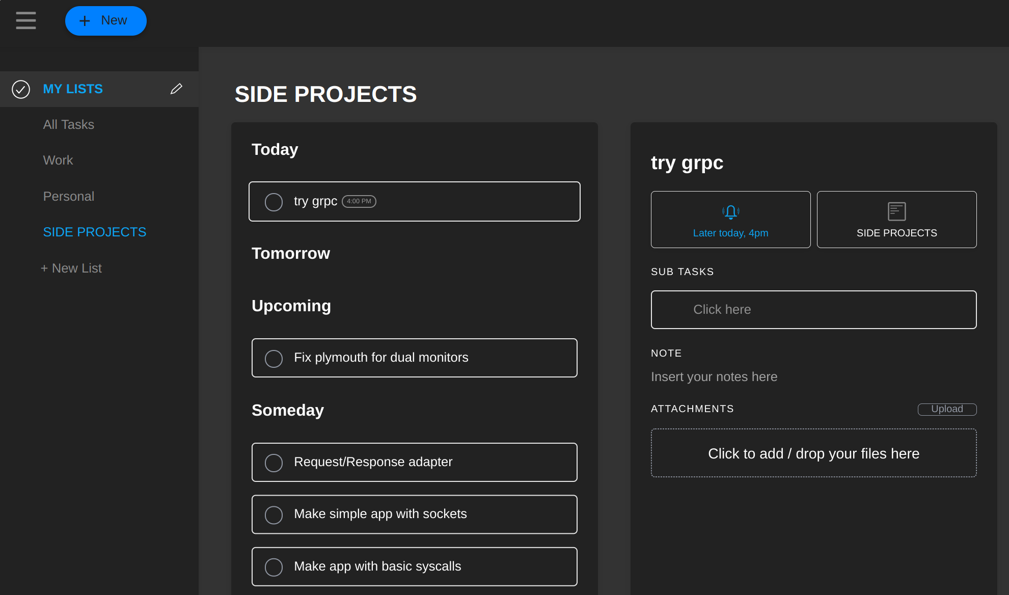Any.do v4 - Dark Mode