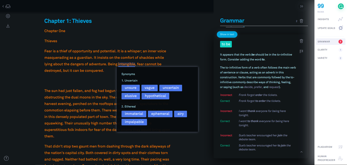 Dark Tron Grammarly