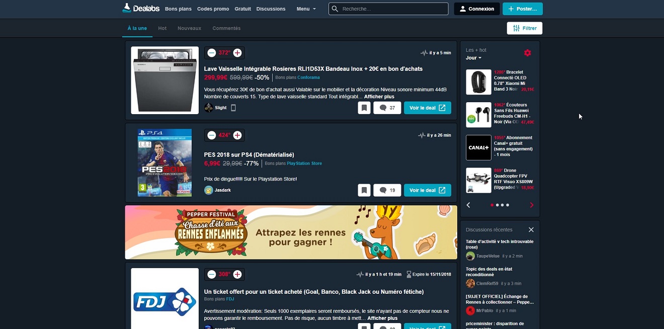 Dealabs BlueNightMode