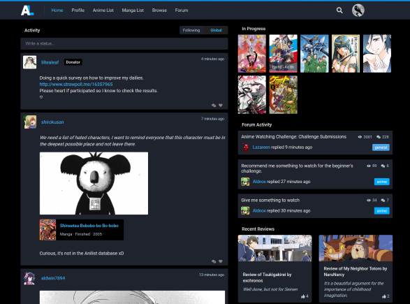 AniList Black Theme Basic