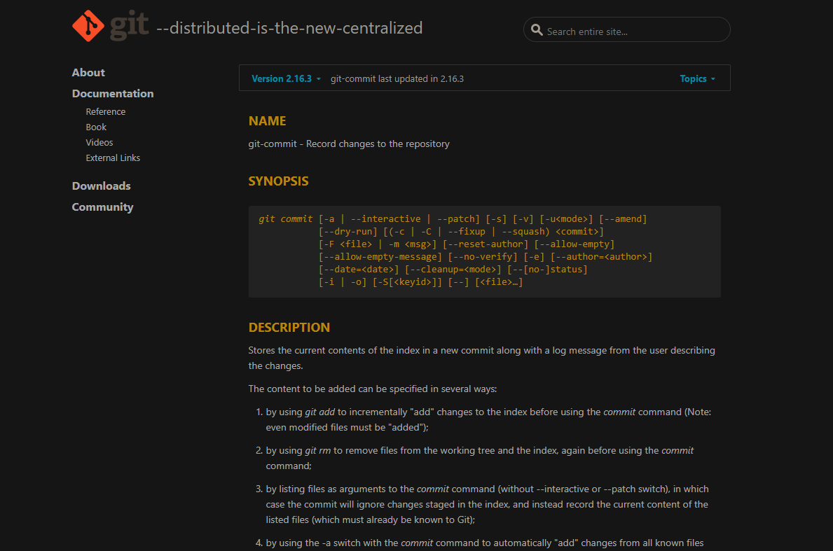 Git Dark