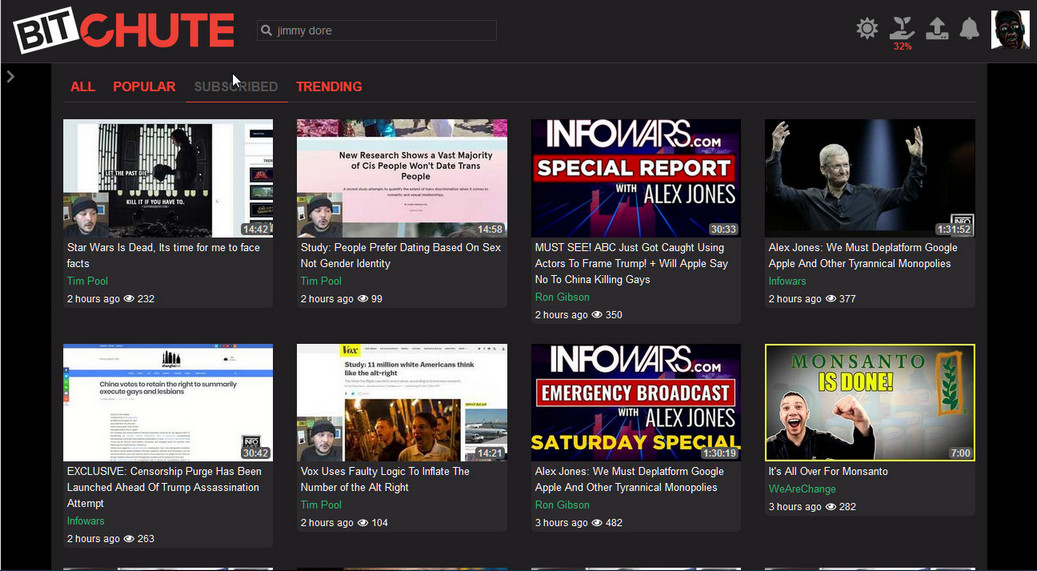 Bitchute - Overall cleanup & coloration.