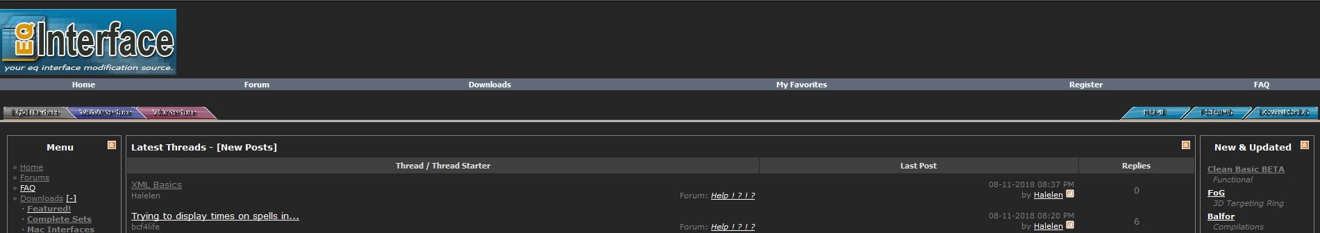 EQInterface.com Dark Style