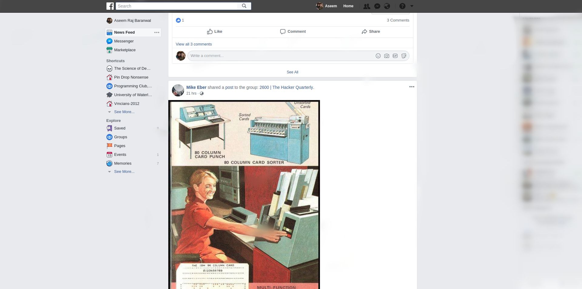 Clutter-free Facebook