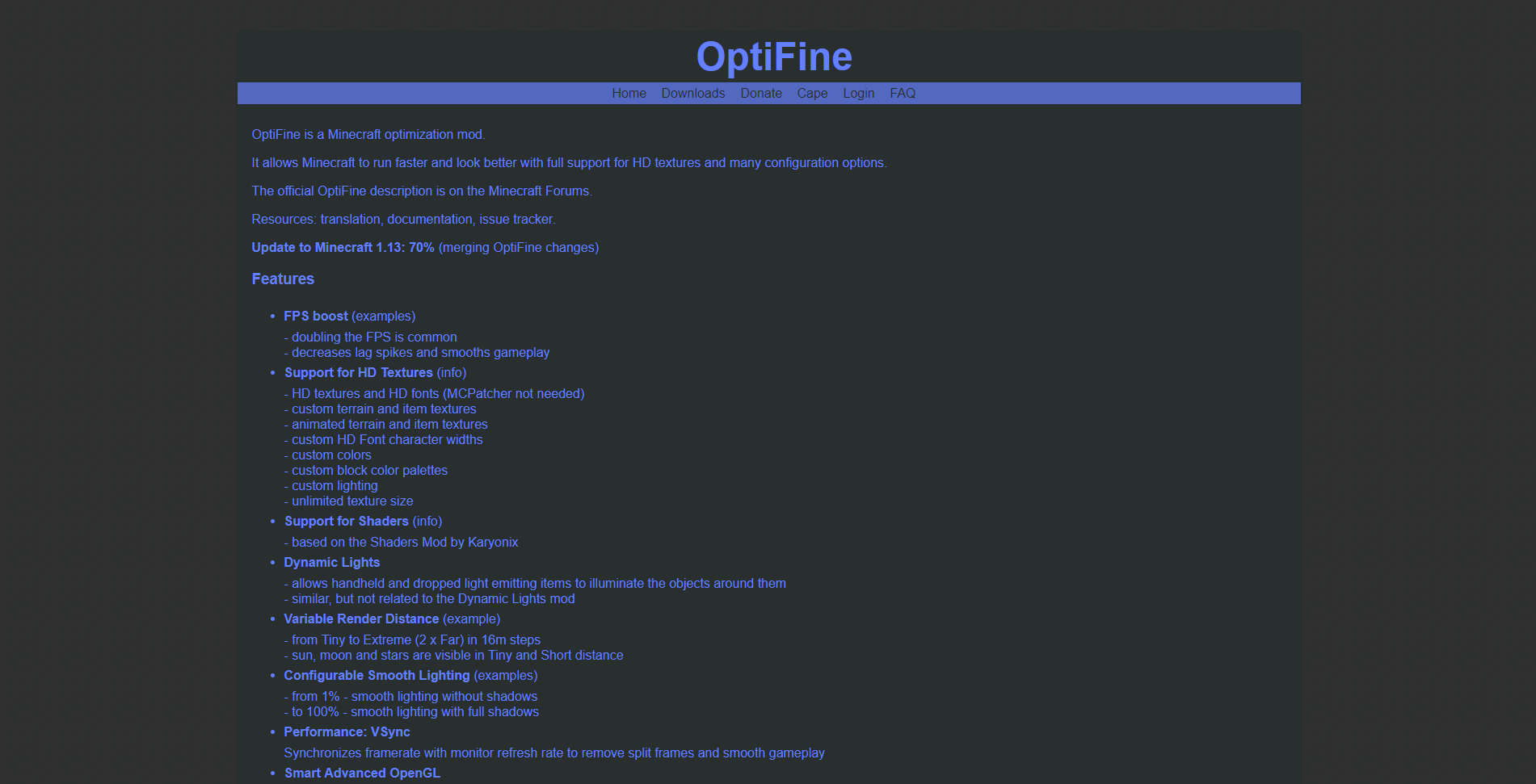 Optifine Dark (2018)