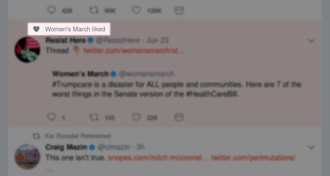 Remove liked tweets from timeline