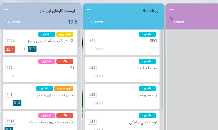 Trello - Scrum RTL - Persian