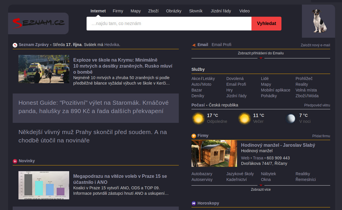 Seznam.cz - Clean Dark