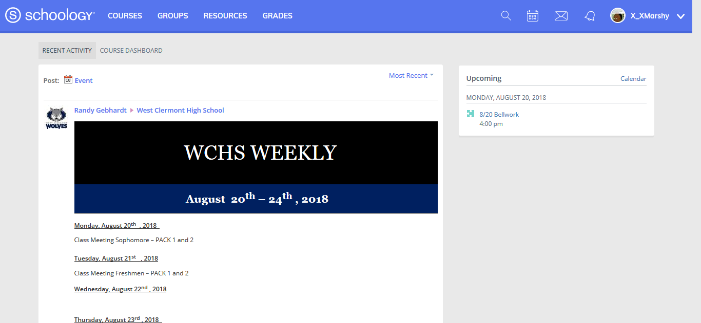 Schoology - Blue Flat Design