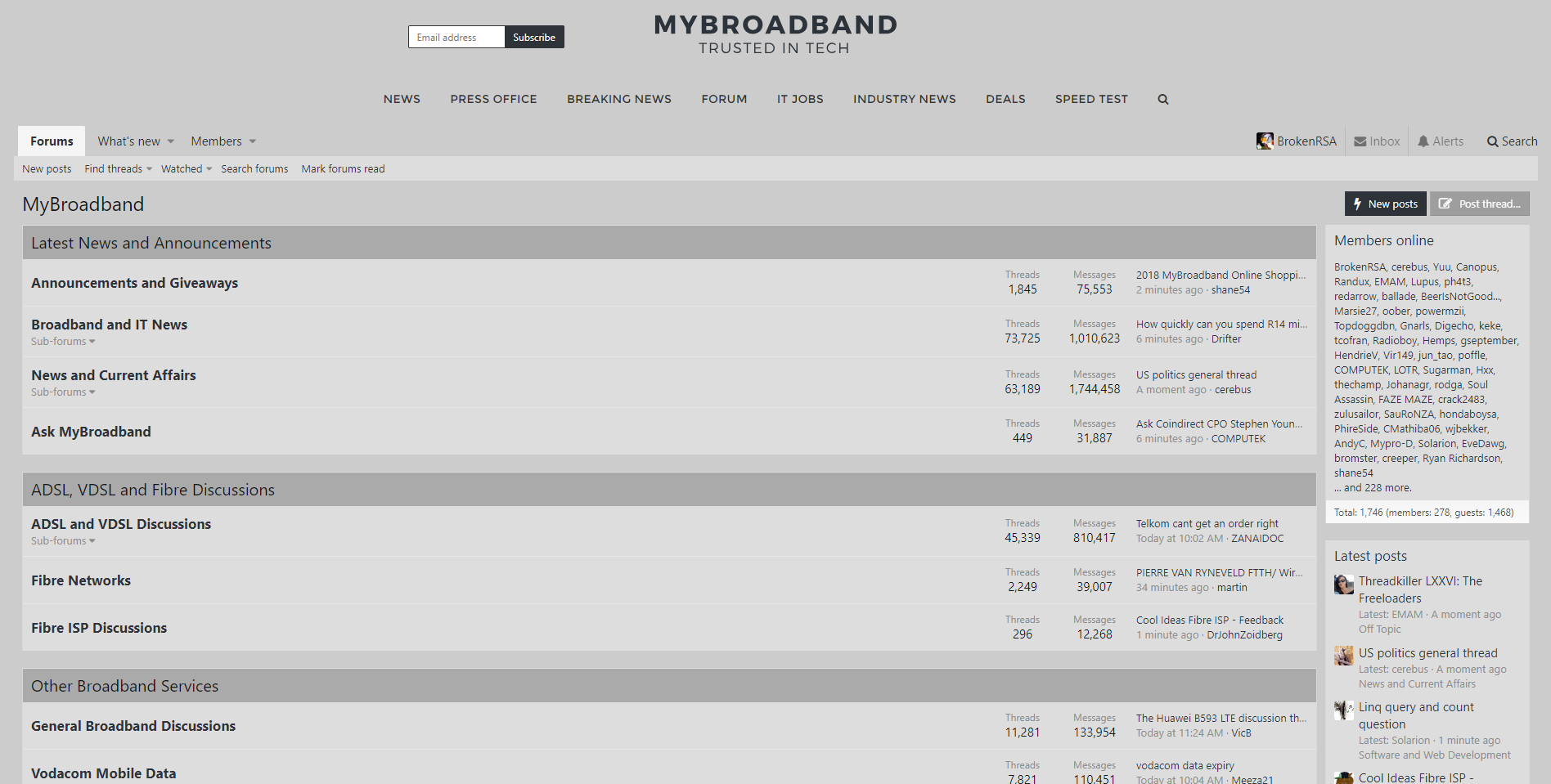 MyBroadband Grey Style