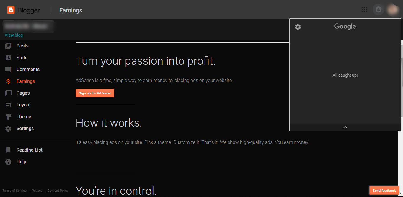 Blogger Dark - Dark Theme For Blogger
