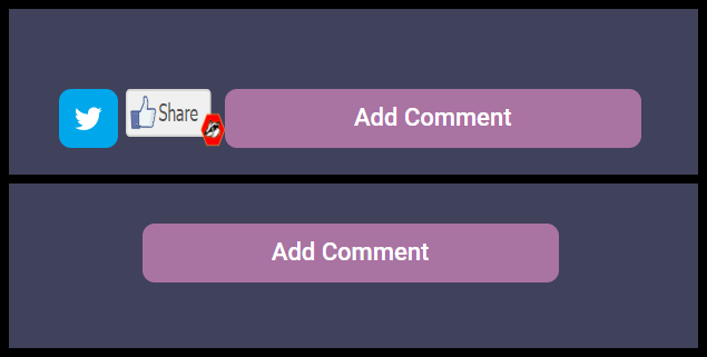 devRant no share buttons