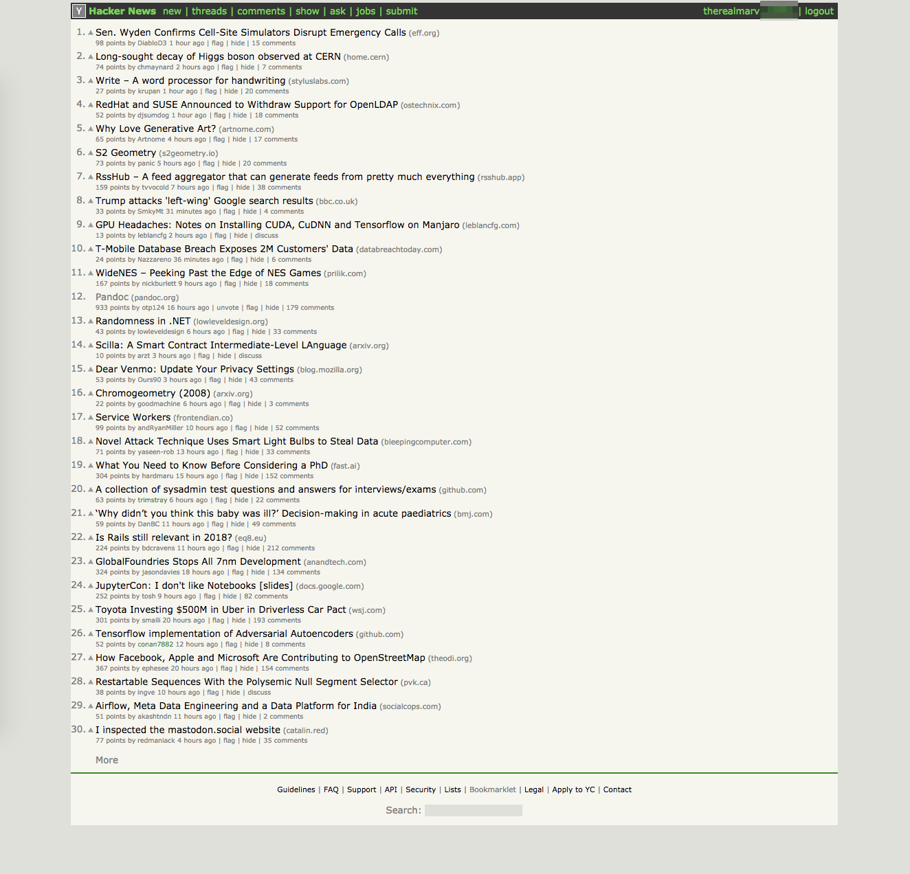 Tint of Green Hacker News