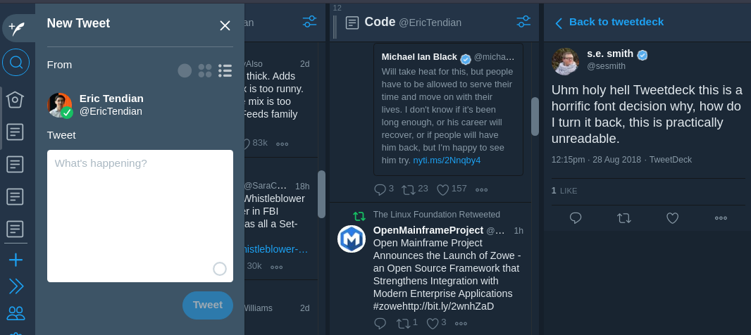 TweetDeck Original Font