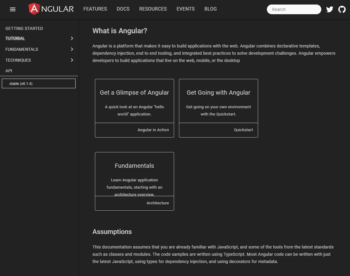 angular.io - Dark 2018