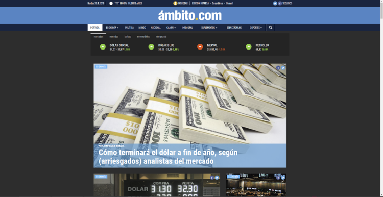 Ambito.com Dark Mode