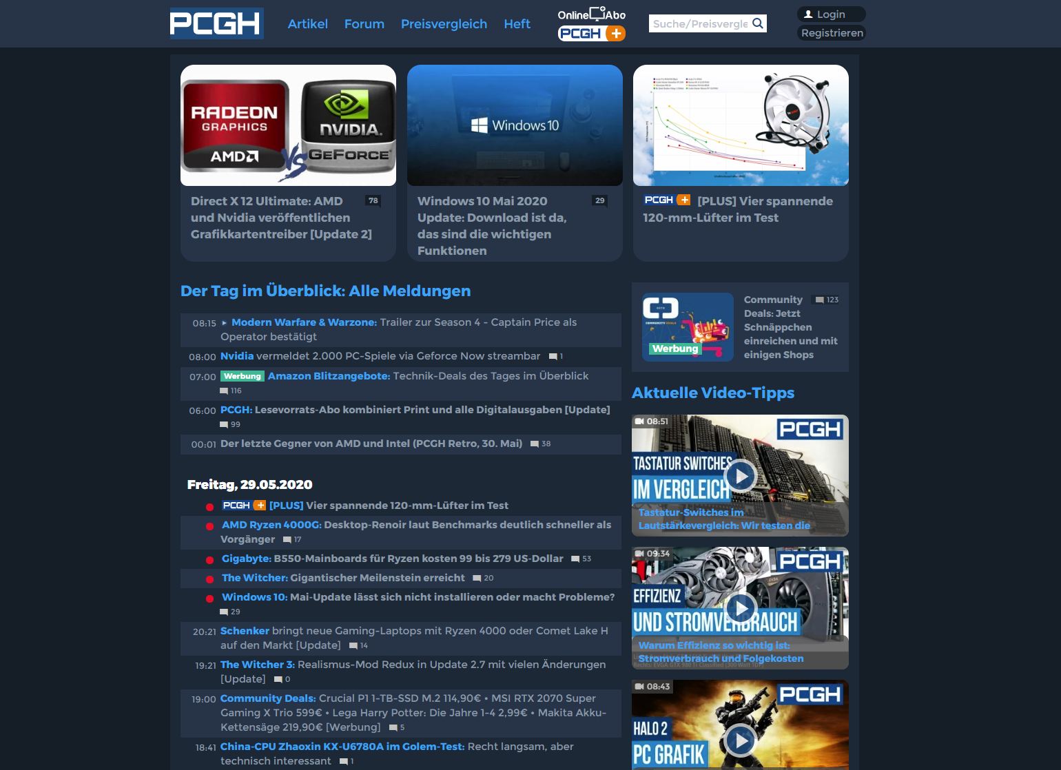 2020 Dark Mode | PCGH.de