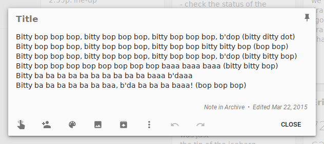 Google Keep sans serif