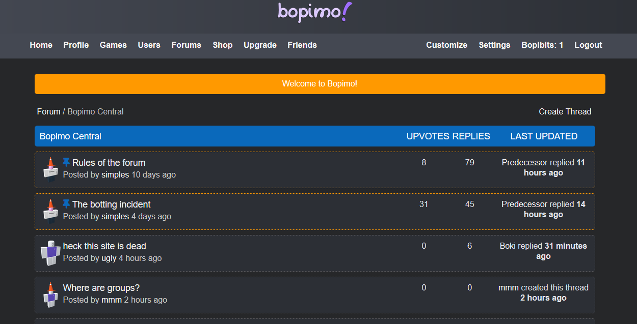 Dark Theme for Bopimo