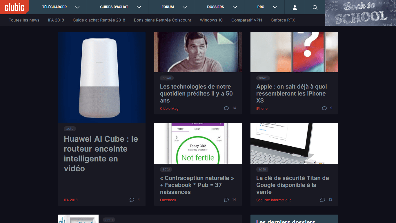 Clubic - Version sombre