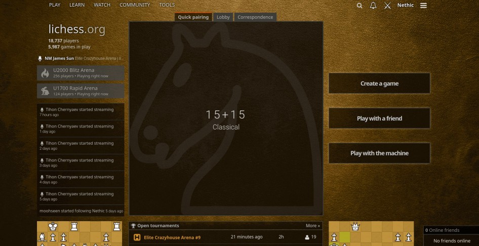 Lichess - Classic Only matchmaking