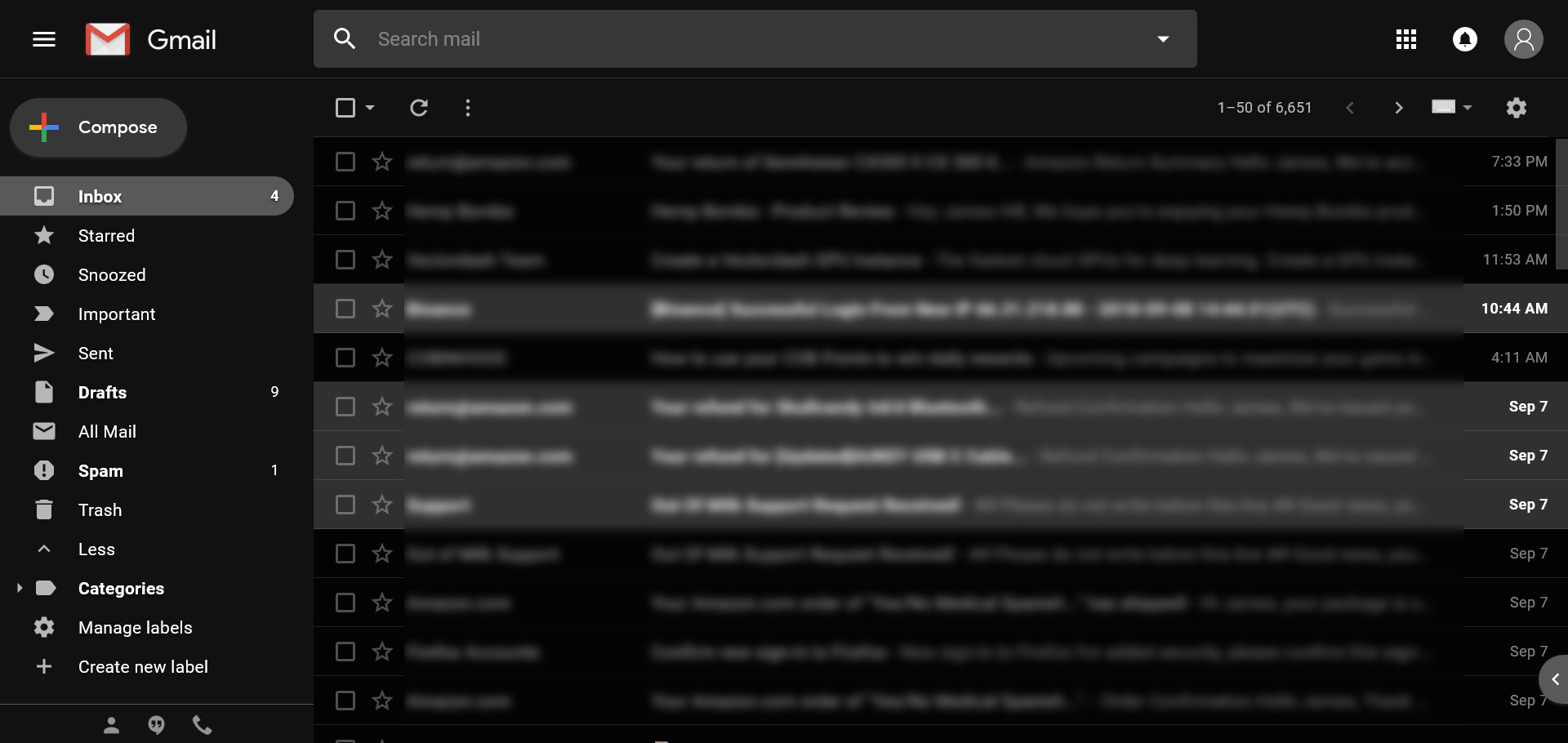 Dark Gmail Compose Button