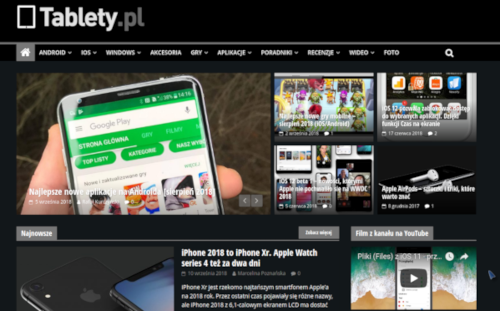 Tablety.pl - ciemny tryb