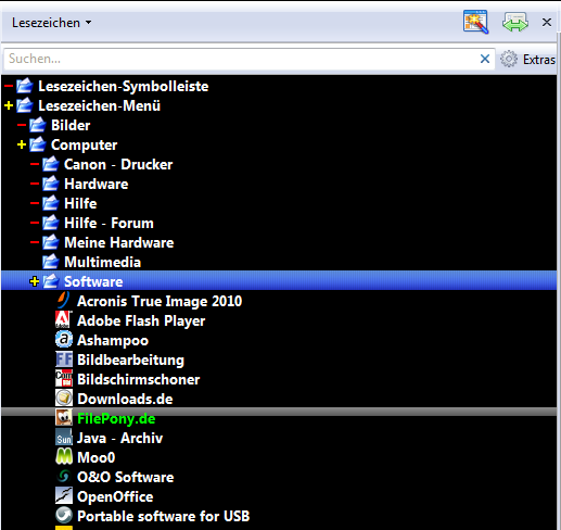 Firefox 3.5 - Boookmarks / Sidebar