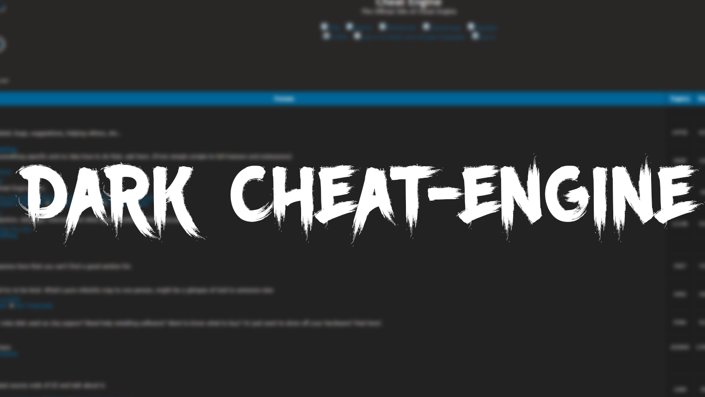 Dark Cheat-Engine Forum