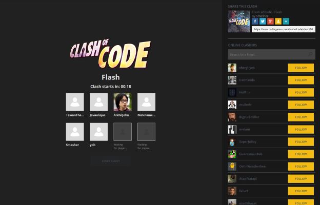 CodinGame Clash of Code Dark