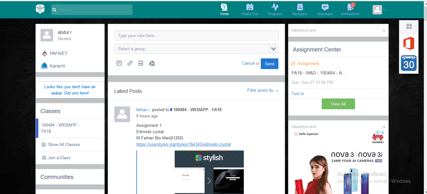 new edmodo theme