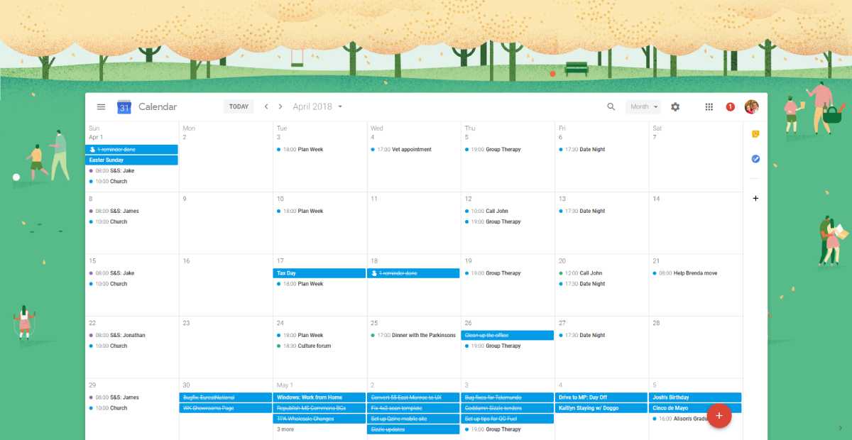 Google Calendar with Dynamic Month Backgrounds