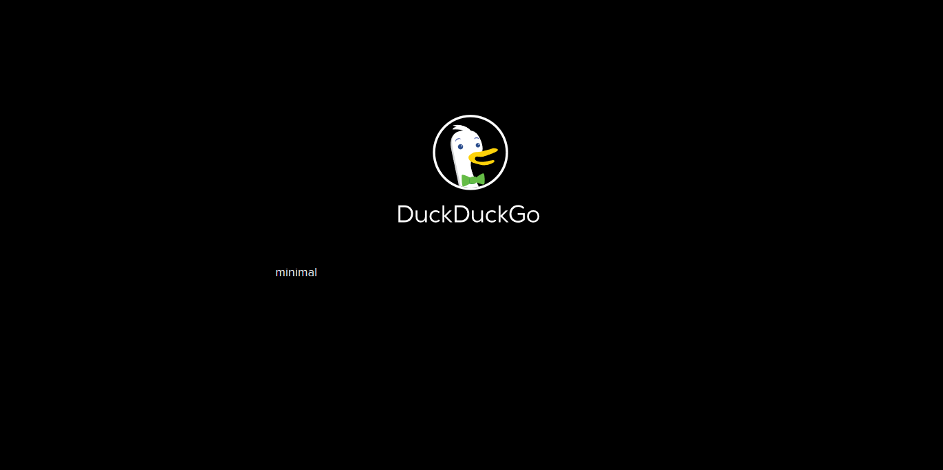 Duckduckgo Minimal Black