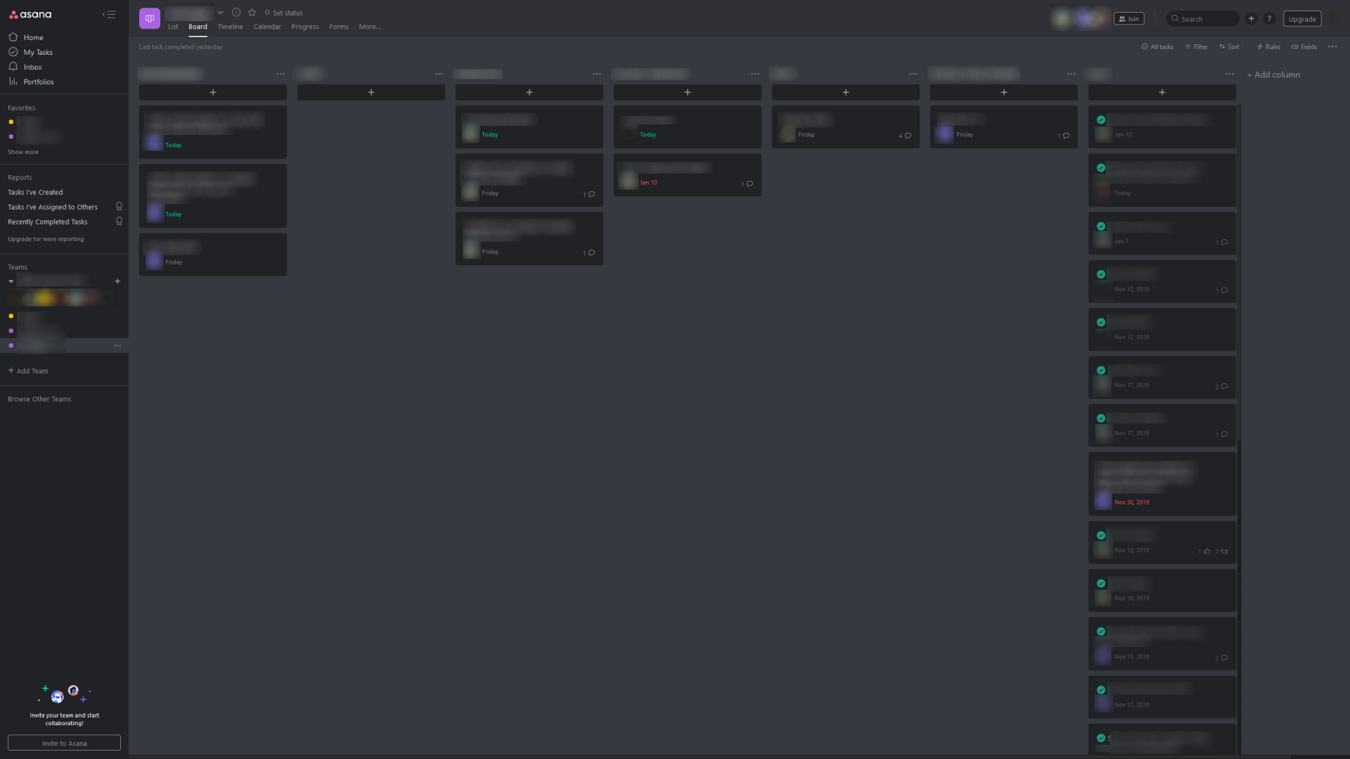 Dark Theme For Asana