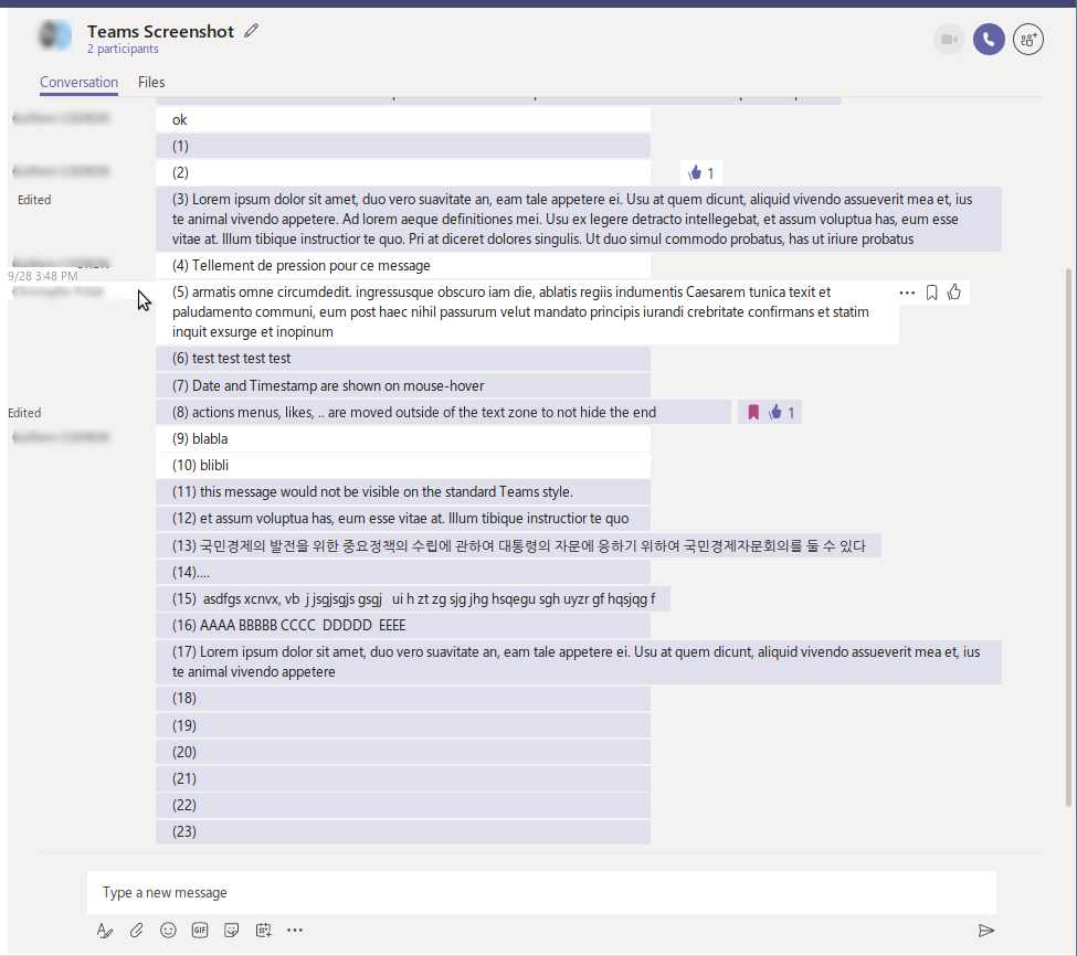 Condensed Microsoft Teams for Light theme