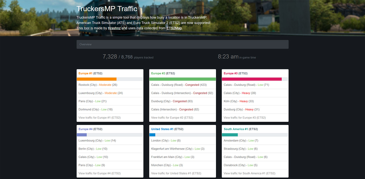 TruckersMP Traffic nightmode