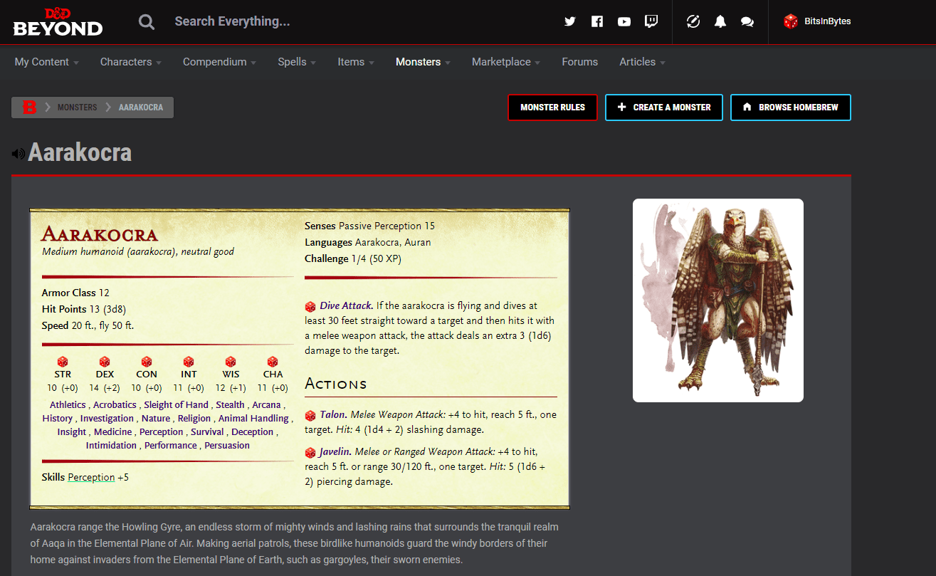 D&D Beyond Dark Theme