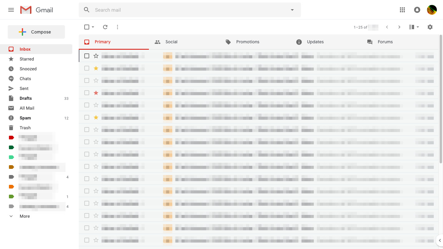 Gmail 2018 Subtly Rounded Grey