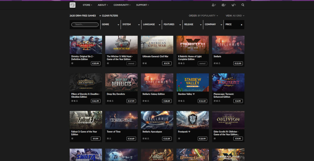 Dark gog.com | Improved