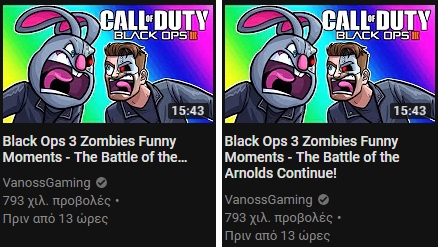 Youtube 3 line titles