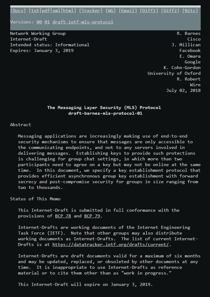 IETF/RFC Dark