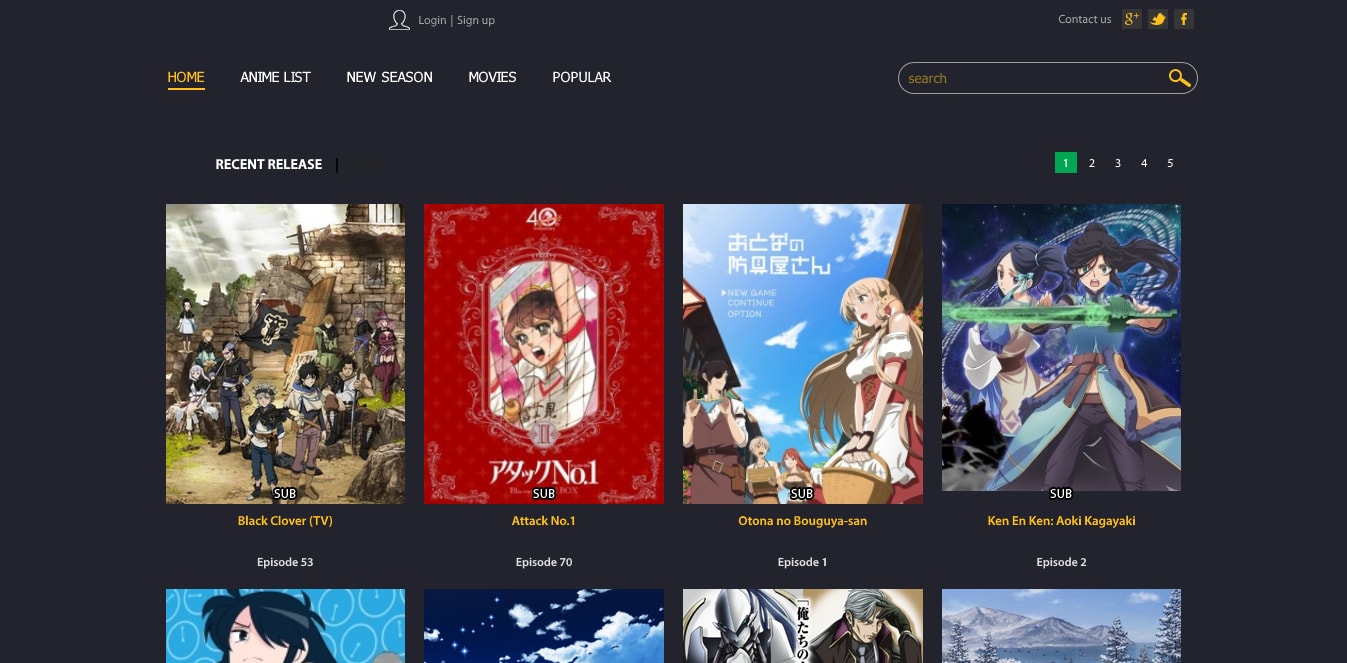 Gogoanime - dark minimalist