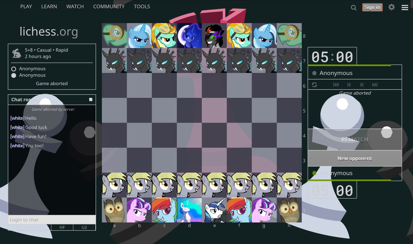 Lichess Pony Skin