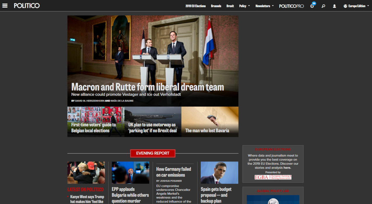 Politico.EU - Dark Theme